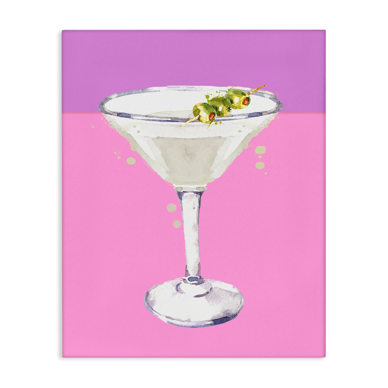 Stupell Industries Bright Olive Martini Canvas Design by Susan Jill